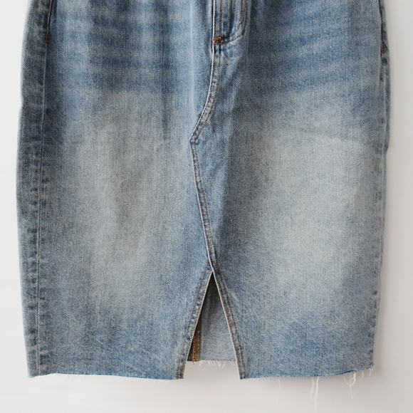 Marine Layer Celine Denim High Rise Jean Skirt Size 8 - Picture 6 of 14